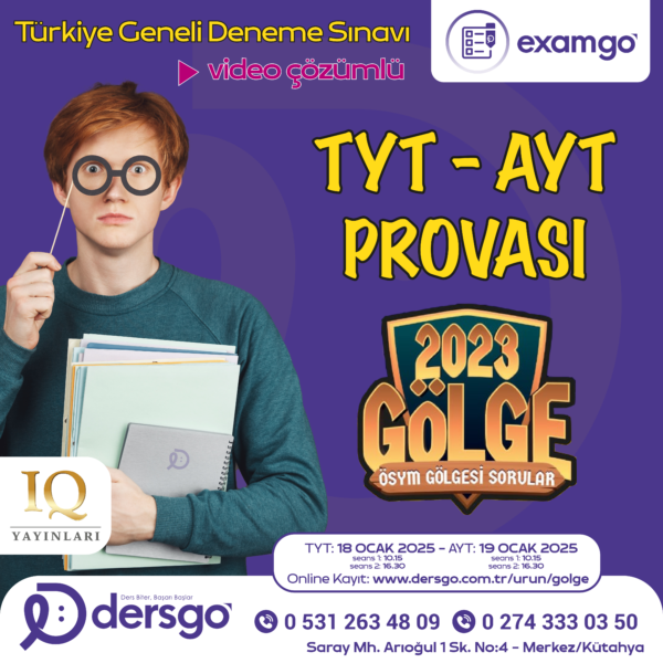 IQ YAYINLARI BİRE BİR ÖSYM TYT AYT PROVASI